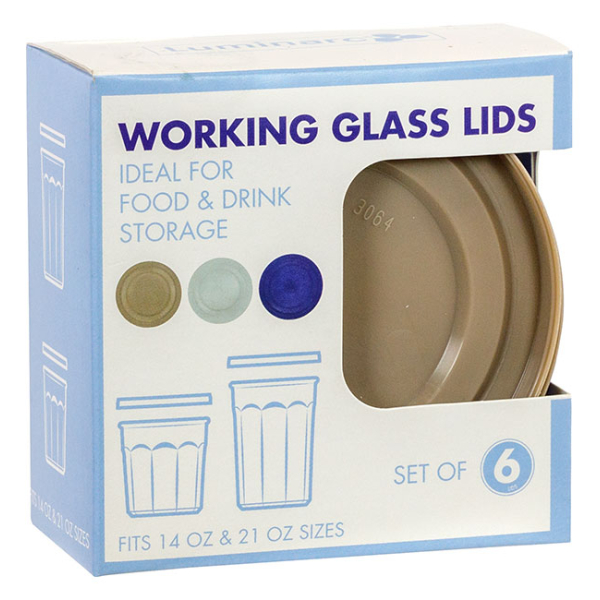 Lids Working Glass 6 pack