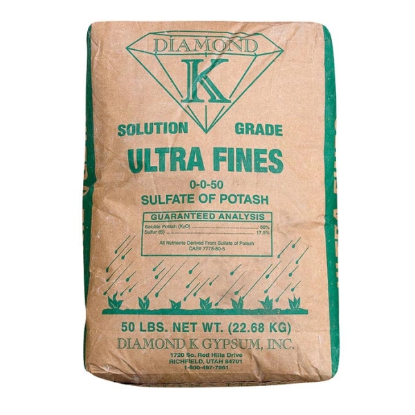 Diamond K Ultra Fines Sulfate of Potash 0-0-50 50 lb