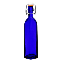 Bottle Square Cobalt with Clamp 120 cc