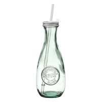 Bottle “Authentic” with Lid and Straw
