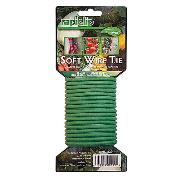 Soft Wire Tie Green 16′