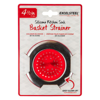 Sink Strainer Red Silicone 4.5″