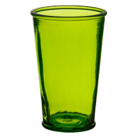 Drinking Glass Dark Green Conical 10 oz