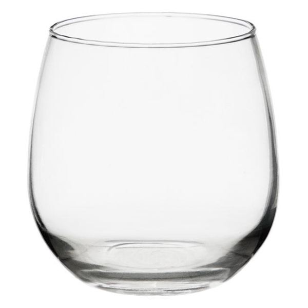 Wine Glass  Stemless Red 16 oz