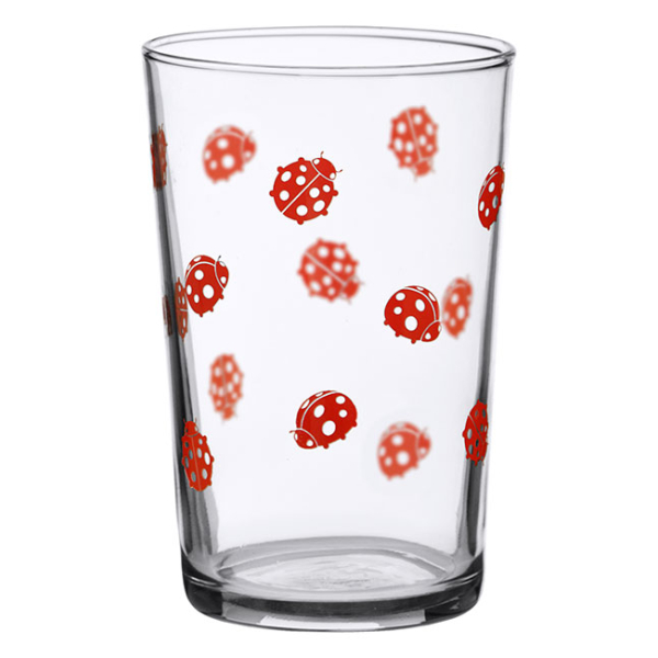 Juice Glass Vintage Ladybug 7 oz