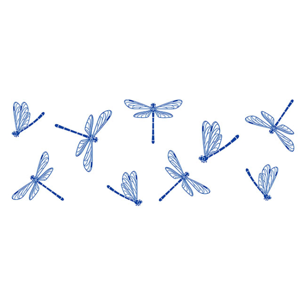 Juice Glass Vintage Dragonfly 7 oz - Image 2