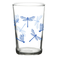 Juice Glass Vintage Dragonfly 7 oz