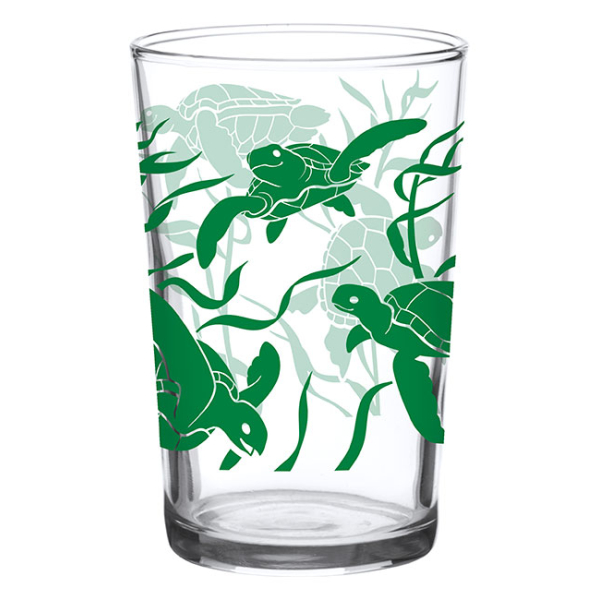 Juice Glass Vintage Sea Turtles 7 oz