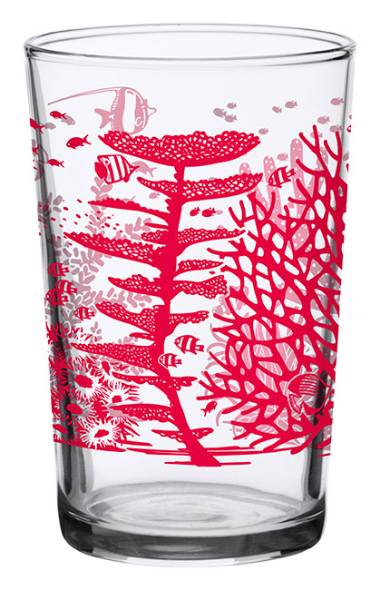 Juice Glass Vintage Sea Coral 7 oz Juice Glass Vintage Sea Coral 7 oz