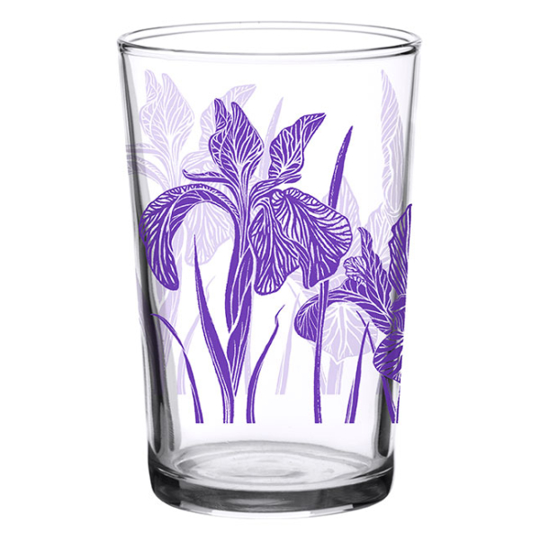 Juice Glass Vintage Iris 7 oz