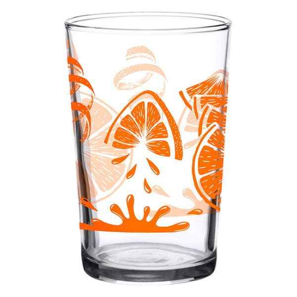 Juice Glass Vintage Orange 7 oz