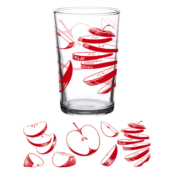 Juice Glass Vintage Apple 7 oz - Image 3