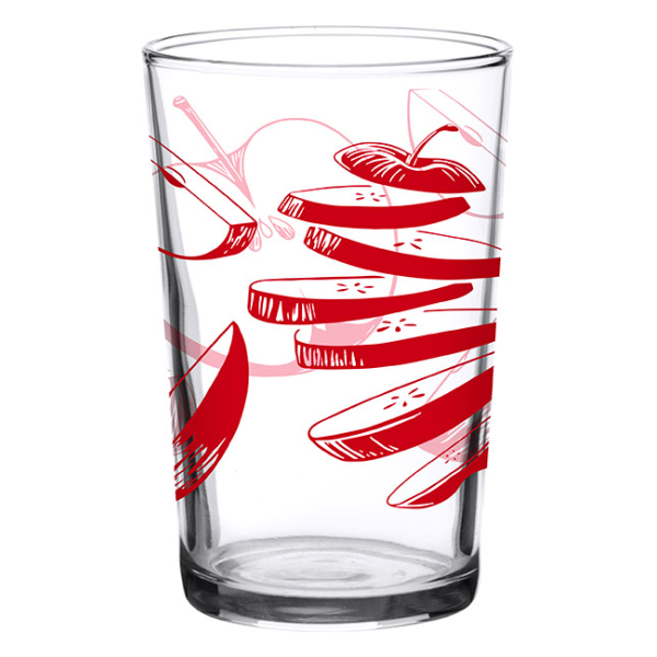 Juice Glass Vintage Apple 7 oz