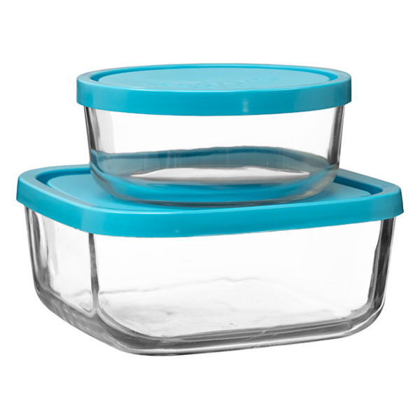 Bowls Storage with Lids Set of 2