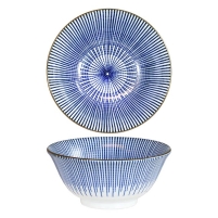 Bowl Blue Spoke Ceramic