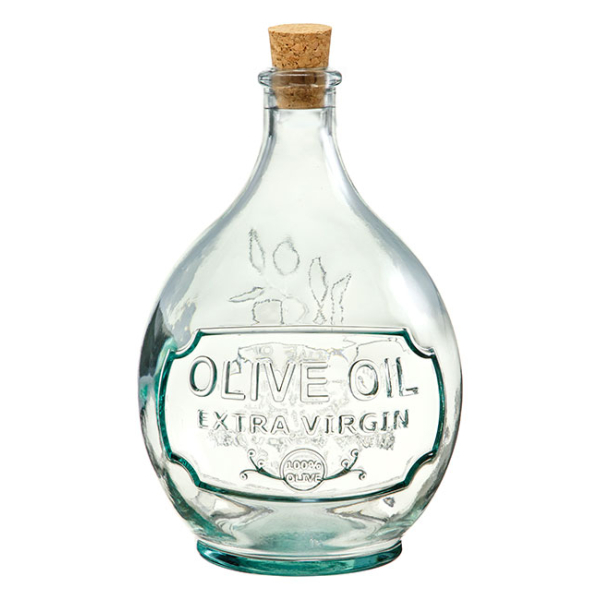 Olive Oil Jug Clear Green