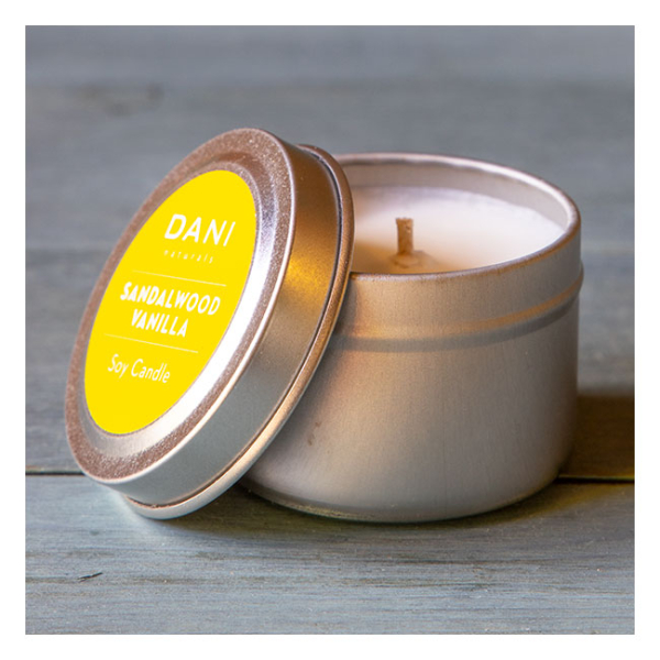 Candle Sandalwood Vanilla 2 oz Dani Naturals