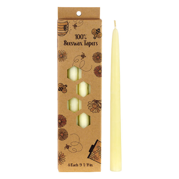 Beeswax Taper 4 pack 10″