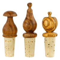 Olivewood Bottle Top with Cork