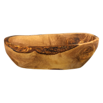 Bowl Rustic Oval Olive Wood 10″x3.5″
