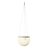Drop-in Pottery Hanging Pot 7″ Shiny Cream