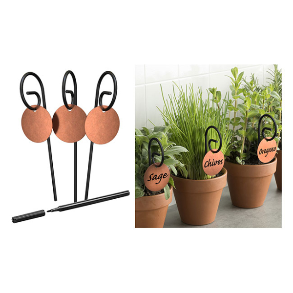 Plant Tag Copper with Stake 3 pack