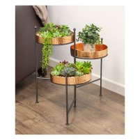 Plant Stand 3-Tier with Copper Trays