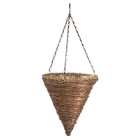 Hanging Basket Rope & Fern Cone 12″
