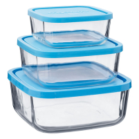 Bowls Square Storage with Lids Set of 3