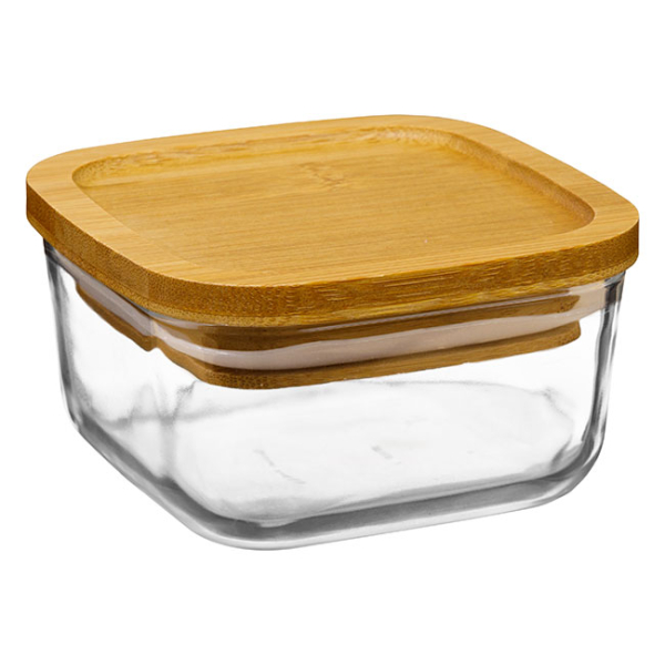 Dish 4″ Frigoverre Square Storage with Bamboo Lid