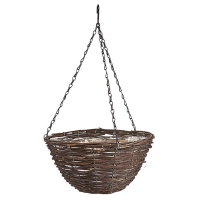 Rattan Hanging Basket 12″