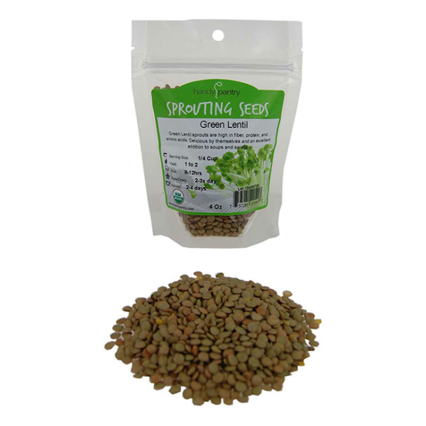 Sprout Seeds Green Lentils 4 oz