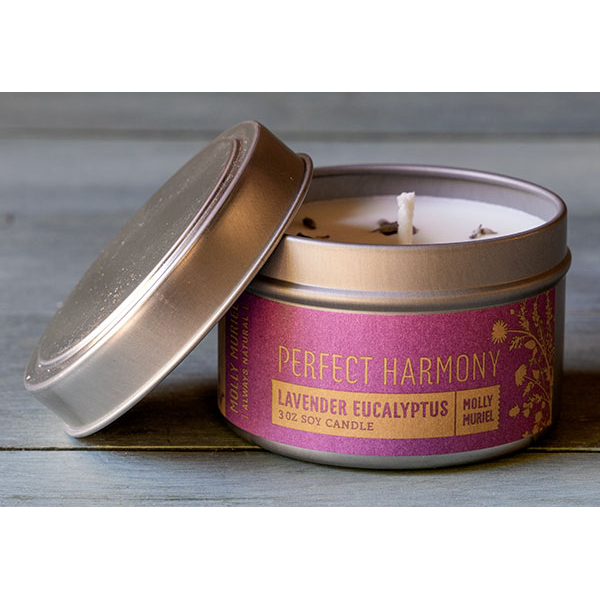 Candle Perfect Harmony 3 oz Travel Tin Molly Muriel