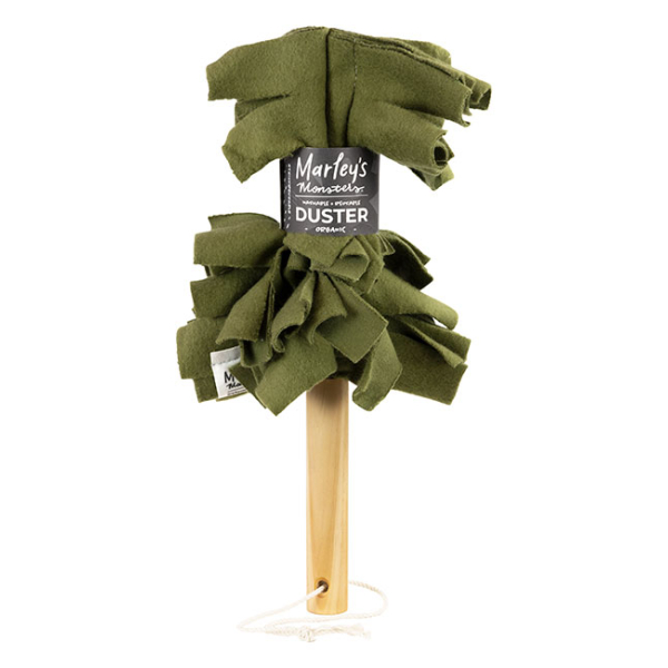 Green Organic Cotton Duster with Handle