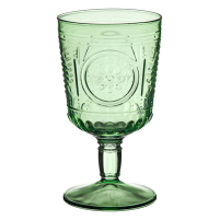 Romantic Stem Drinking Goblet Green 10.75 oz