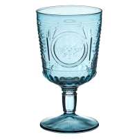 Romantic Stem Drinking Goblet Blue 10.75 oz