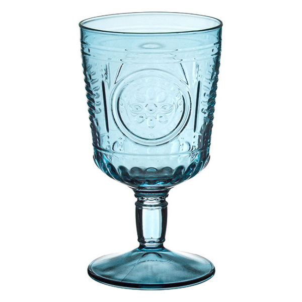 Romantic Stem Drinking Goblet Blue 10.75 oz