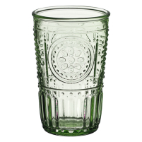 Romantic Tumbler Drinking Glass Green 11.5 oz