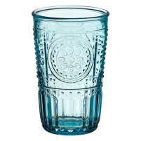 Romantic Tumbler Drinking Glass Blue 11.5 oz