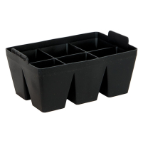 6-Cell Silicone Seedling Tray Volcanic Black