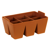 6-Cell Silicone Seedling Tray Adobe Red