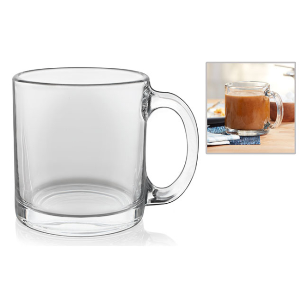 Mug Glass Clear 13 oz - Image 3