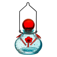 Hummingbird Feeder Recycled Glass Hummingbird Feeder Recycled Glass