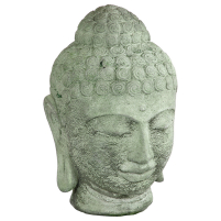 Concrete Statue Buddha Head Lg