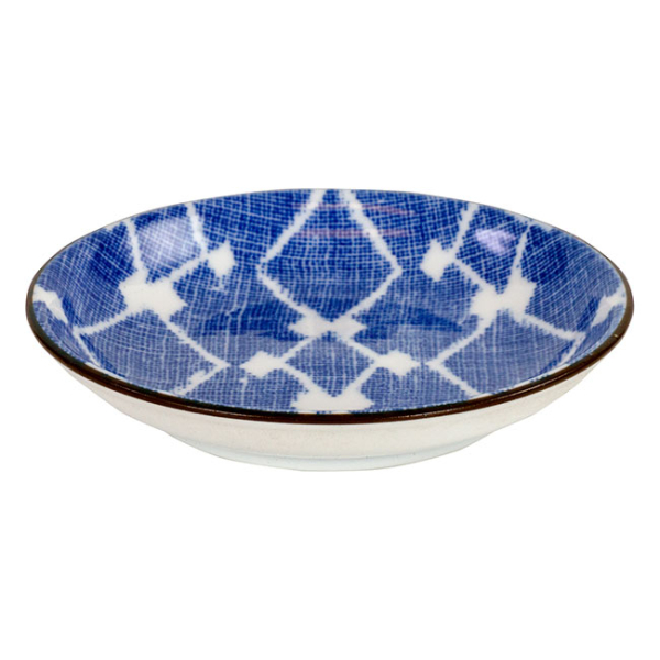 Dish Aizome Hishi 3.5" Blue
