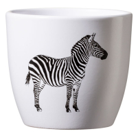 Drop-in Pottery Zebra 3.9″ White