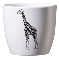 Drop-in Pottery Giraffe 3.9″ White