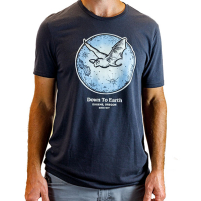 DTE Bat T-Shirt Tri-Blend Heather Blue