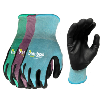 Glove Bamboo with Nitrile Palm Assorted Colors