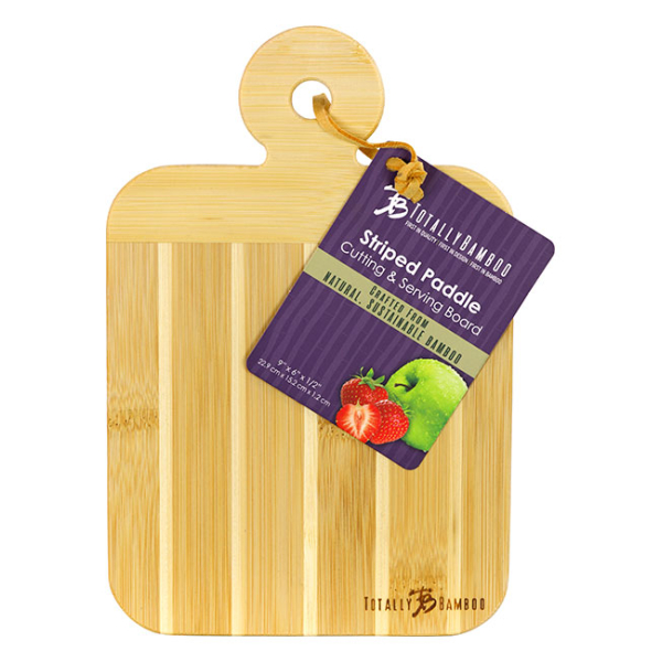 Totally Bamboo Paddle Bar Prep Cutting Board 9" x 6"